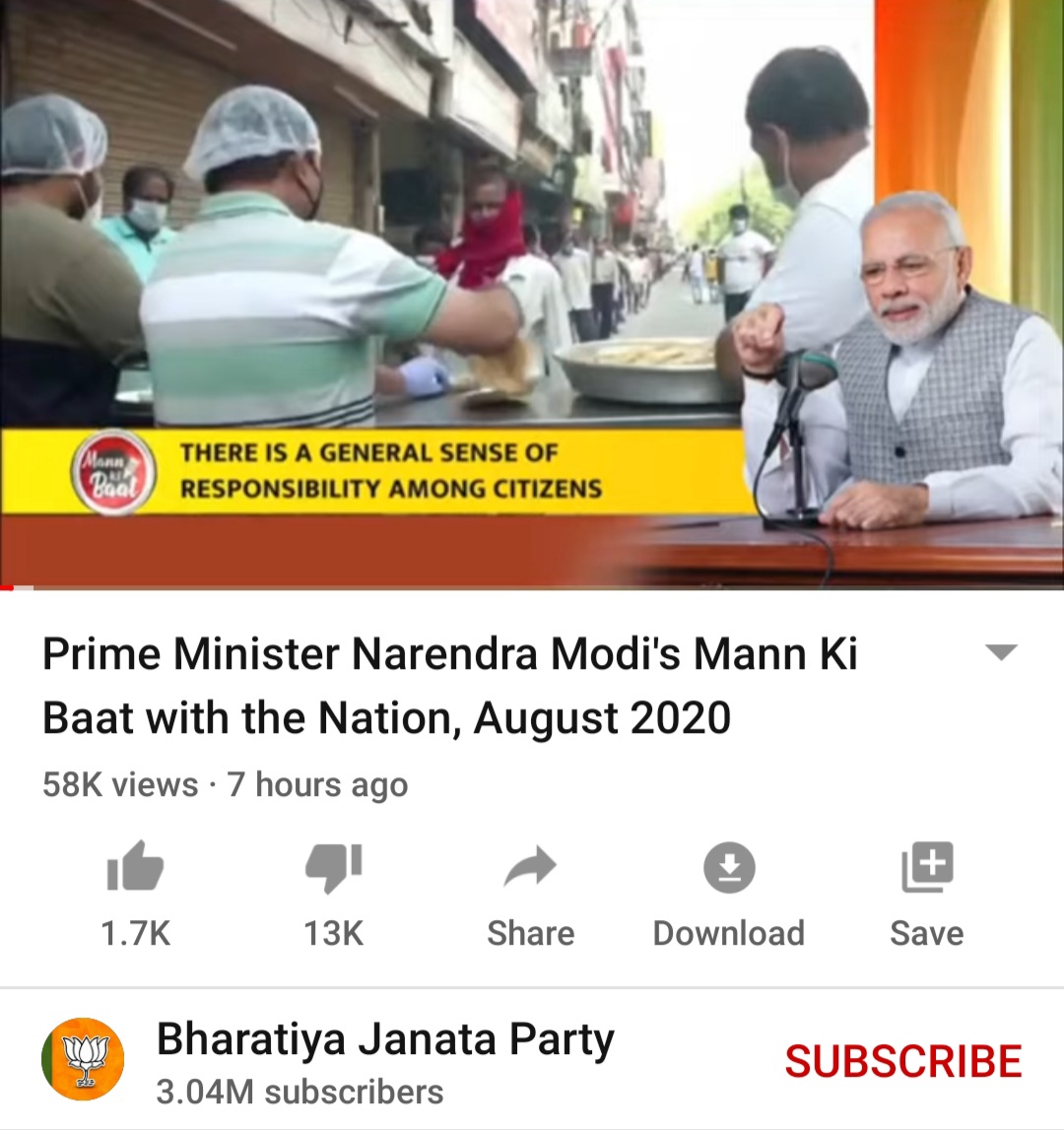 mann ki baat youtube