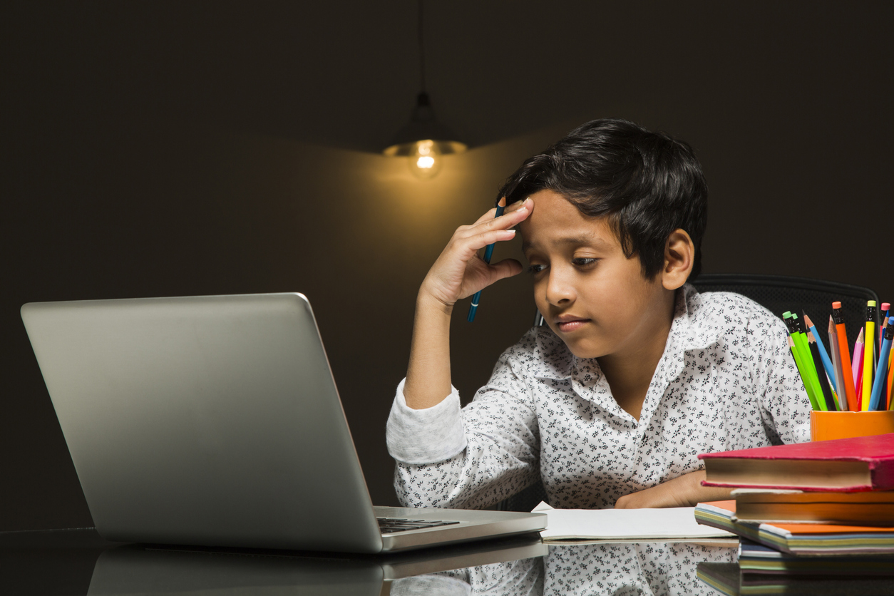 Doing homework - Stock image